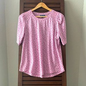 Democracy - Puff sleeve, scoop neck tee in Orchid Bloom. Size Medium.